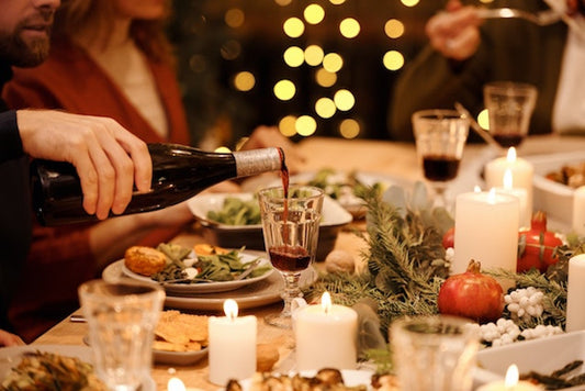 Typical Scandinavian Christmas feast on Xmas eve