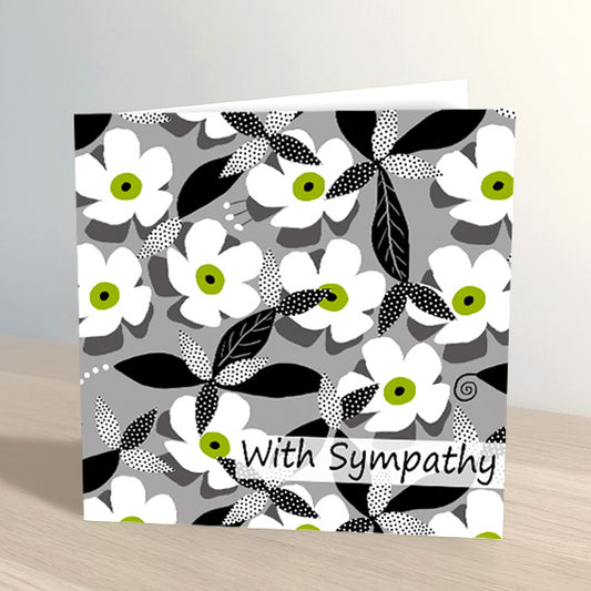 With Sympathy Greeting Card by Marja-Leena