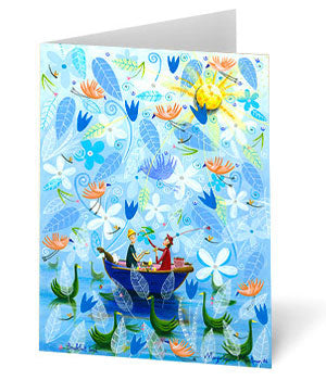 Breakfast Boat Greeting Card