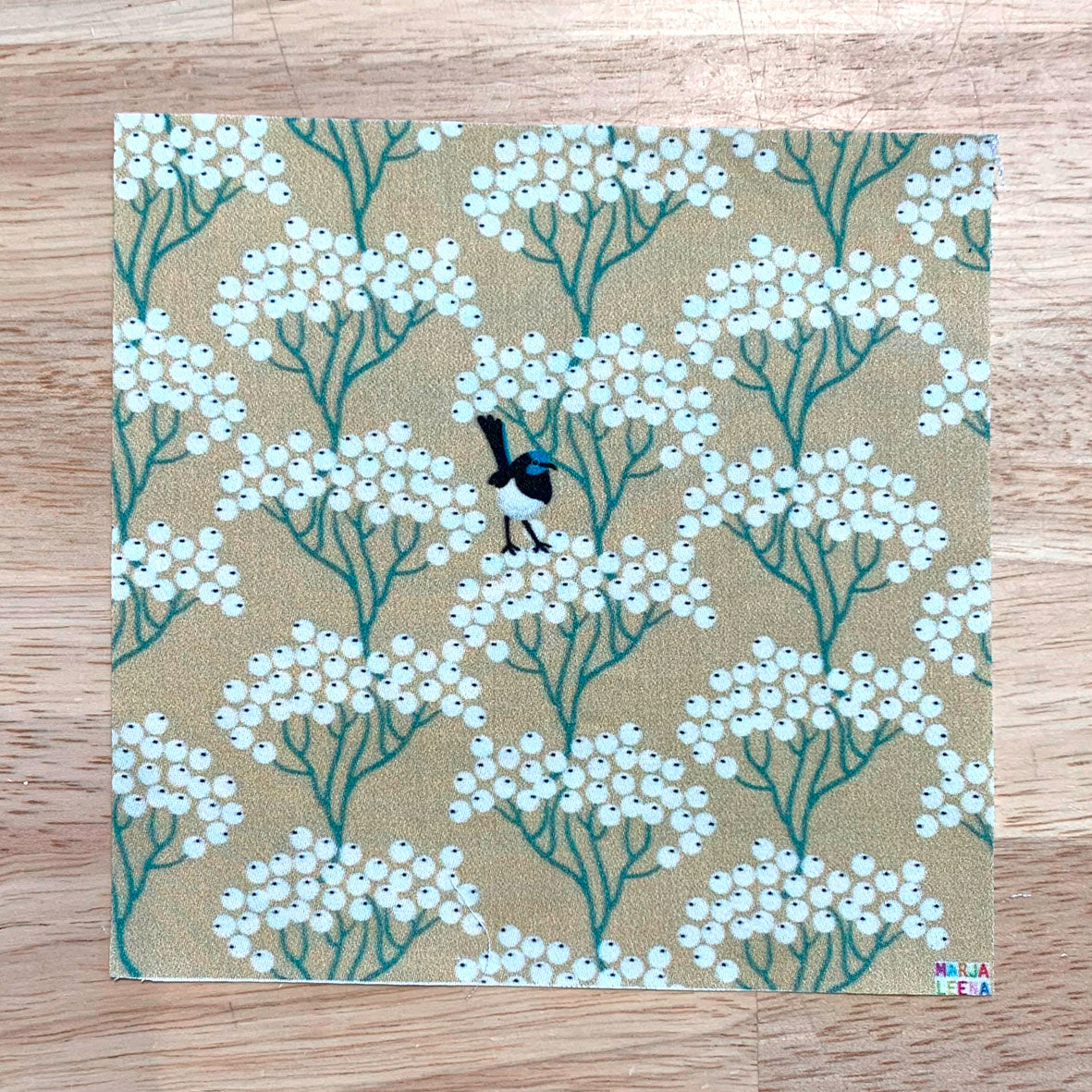 Blue Wren Patchwork Piece
