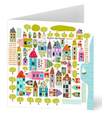 I Love My Home Greeting Card