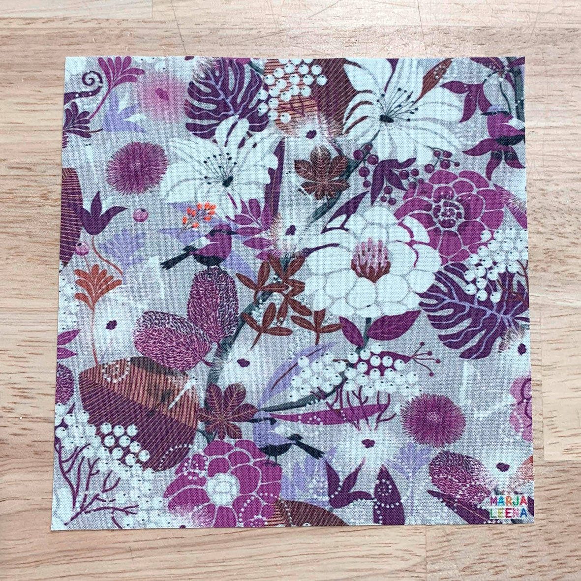 Lilac Flowers Patchwork Piece