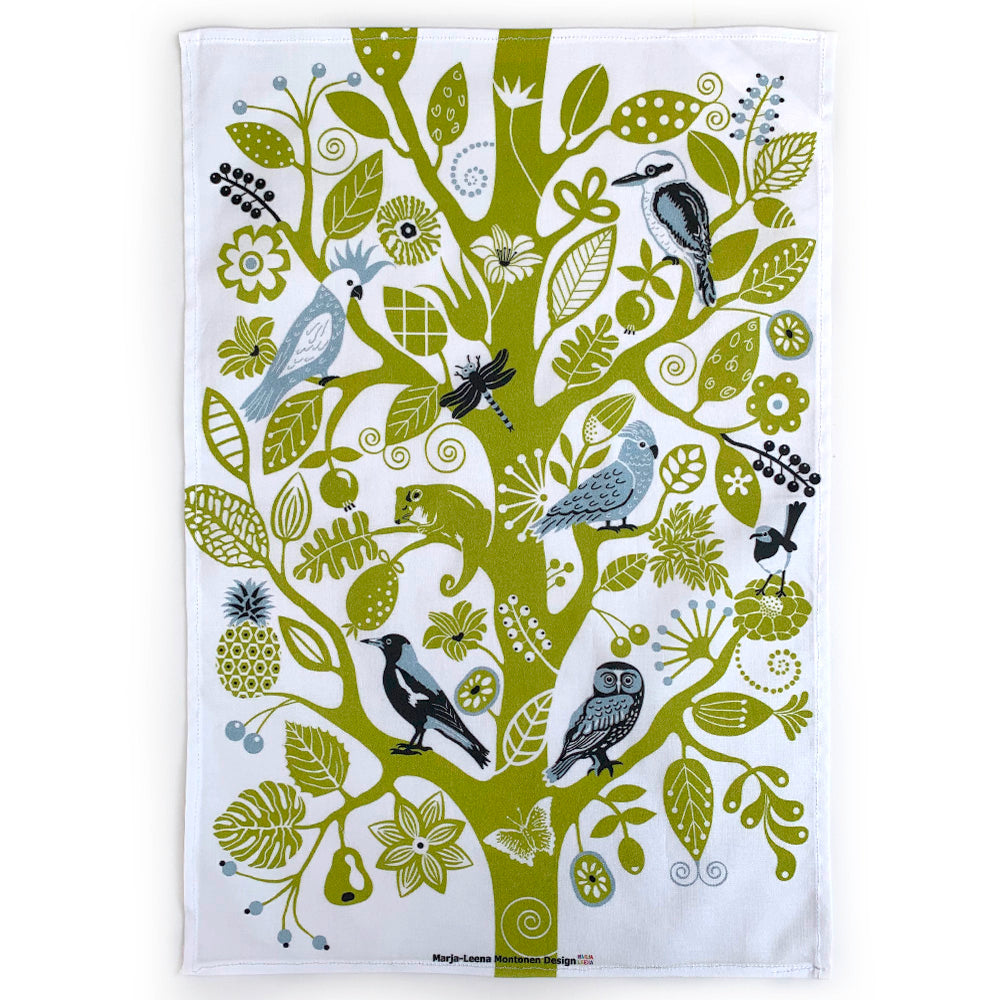 Australian Birds Tea Towel