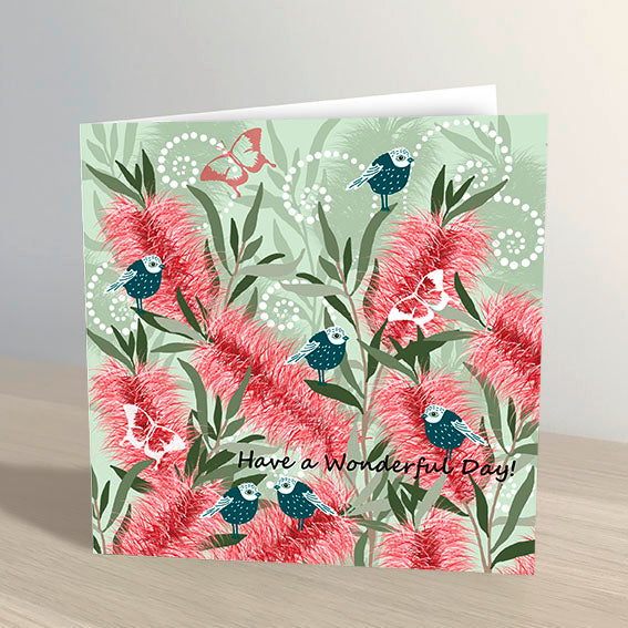 Bottlebrush Wonderful Day Greeting Card