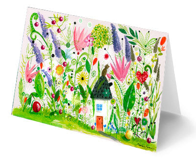 There's a Little House in My Garden Greeting Card