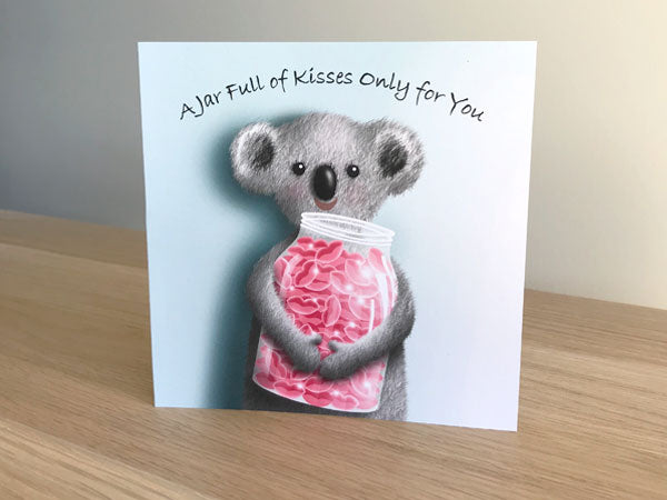 Jar Full of Kisses Greeting Card