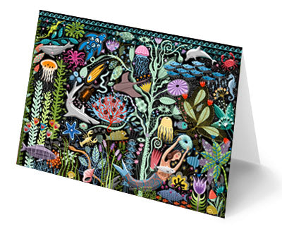 Ocean Night Greeting Card