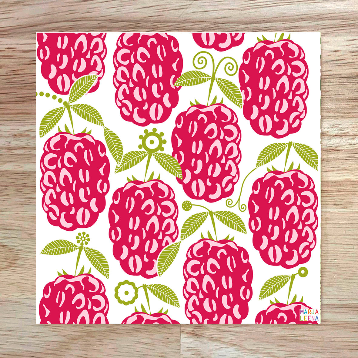 Raspberries Patchwork Piece