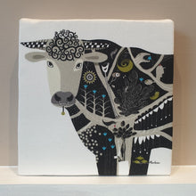 Load image into Gallery viewer, Cow Block Print Front View