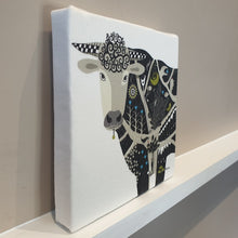 Load image into Gallery viewer, Cow Block Print Side View