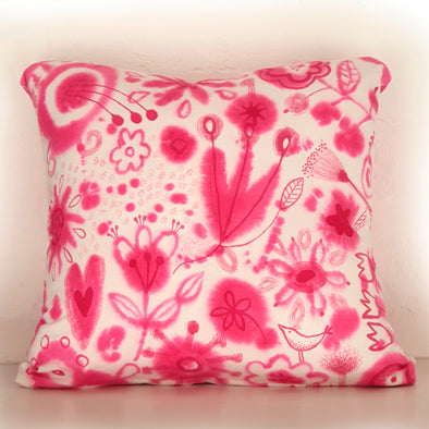 Big Pink Cushion (Hand painted)