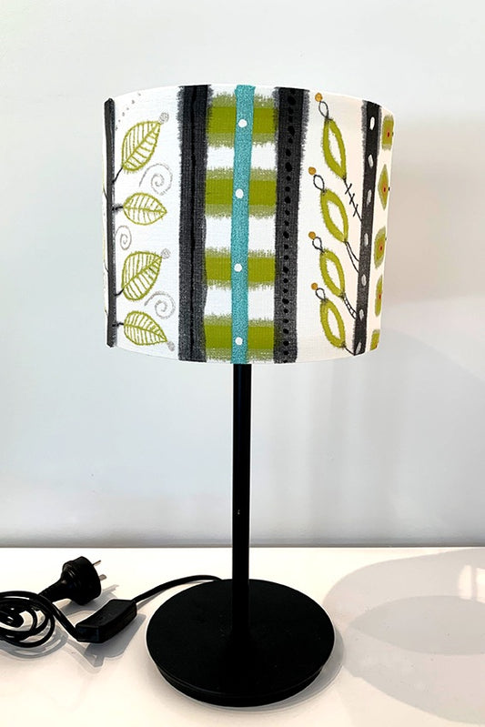 Green Leaves Hand Painted Lamp