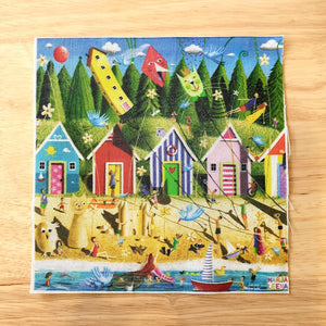 beach houses patchwork piece