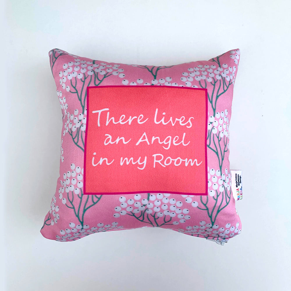 Angel In My Room (Pink) Small Cushion
