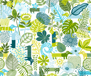 Dog and Garden Fabric