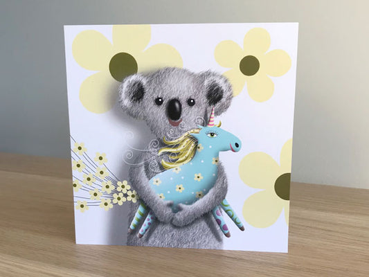 Koala and the Unicorn Greeting Card