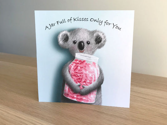 Jar Full of Kisses Greeting Card