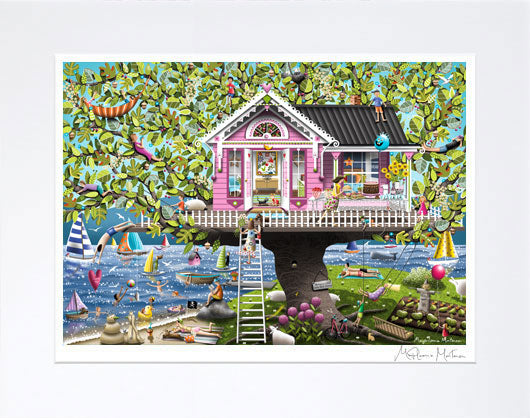 The Tree House Mounted Print